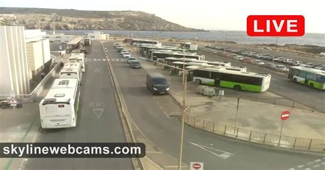 webcam cirkewwa bus terminal.